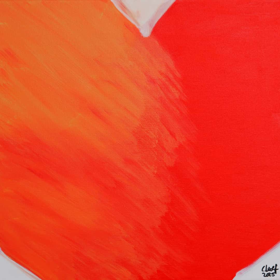 2025 #11; cœur; 2025; 30 x 30;